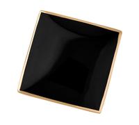 9ct Rose Gold Whitby Jet Hallmark Large Rhombus Ring - Gold FHM-345