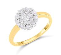 9ct Round Diamond Cluster Ring, 1/2ct - D9297-J