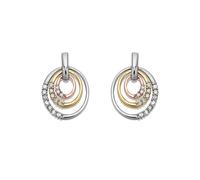 9ct Three Colour Gold Diamond Drop Earrings - 1/4ct per pair - D9647