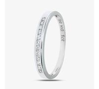 9ct White Gold 0.15ct Diamond Channel Set Half Eternity Ring PR04828W L