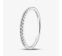 9ct White Gold 0.15ct Diamond Pave Set Half Eternity Ring THR15238-15Tp Q