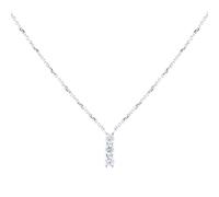 9ct White Gold 0.20cttw Diamond Trilogy Necklace