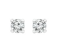 9ct White Gold 0.25ct Diamond Solitaire La Pousette Earrings
