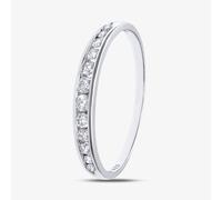 9ct White Gold 0.25ct Graduating Diamond Half Eternity Ring PR04775W P