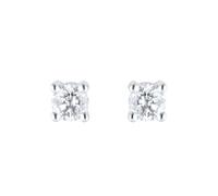 9ct White Gold 0.25cttw Diamond Solitaire Stud Earrings