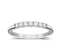 9ct White Gold 0.25cttw Diamond Stacker Style Eternity Ring - Ring Size O