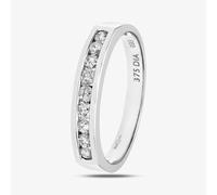 9ct White Gold 0.33ct Diamond Channel Set Half Eternity Ring PR03700W K