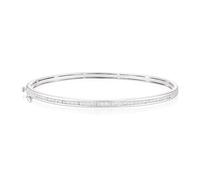 9ct White Gold 0.50ct Diamond Channel Set Bangle