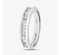 9ct White Gold 0.50ct Diamond Channel Set Half Eternity Ring PR03701W P