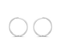 9ct White Gold 12mm Plain Hinged Sleeper - G2227