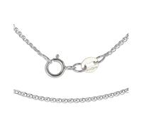 9ct White Gold 1mm Diamond Cut Single Link Wheat Spiga Chain Necklace 20 Inch Long