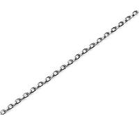 9ct White Gold 1mm Wide Solid Belcher Chain - 18in - R9303