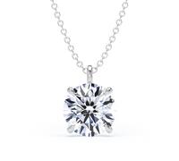 9ct White Gold 2.00cttw Brilliant Cut Lab Grown Diamond Solitaire Pendant