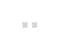 9ct white gold 4mm martini cz stud earrings. Gift box