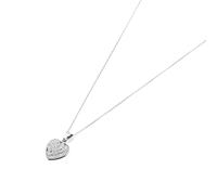 9ct White Gold Crystal Heart Necklace - R82100