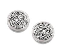 9ct White Gold Crystal Stud Earrings - 6mm - G0634
