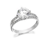 9ct White Gold Cubic Zirconia Ring - EXCLUSIVE - R6566-U