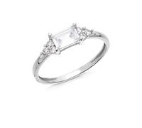 9ct White Gold Cubic Zirconia Ring - R6557-K