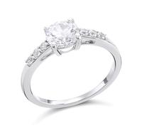 9ct White Gold Cubic Zirconia Ring - R6567-O