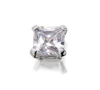 9ct White Gold Cubic Zirconia Single Stud Earring - 6mm - G3447