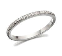 9ct White Gold Diamond Cut Wedding Ring - 2mm - R2301