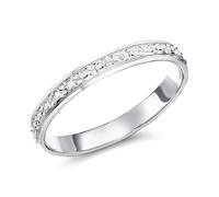 9ct White Gold Diamond Cut Wedding Ring - 2mm - R2308-I