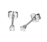 9ct White Gold & Genuine Diamond Stud Earrings