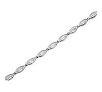 9ct White Gold Marquise Bracelet - 7.25in - G6434