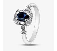 9ct White Gold Sapphire 0.08ct Diamond Ring 4376WG-10SAP L