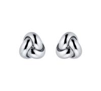 9ct White Gold Small Knot Stud Earrings