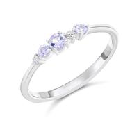 9ct White Gold Tanzanite And Diamond Ring - D7952-S