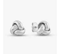9ct White Gold Tiny Triple Knot Earrings 5.55.6239