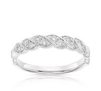 9ct White Gold Twist Eternity 0.26ct Diamond Ring