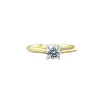 9ct White & Yellow Gold 0.40ct Diamond Ring - Ring Size D.5