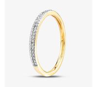 9ct Yellow Gold 0.08ct Diamond Half Eternity Ring T.H.Baker Gold Q