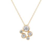 9ct Yellow Gold 0.18cttw Diamond Illusion Bezel Pendant