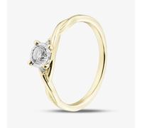 9ct Yellow Gold 0.20ct Diamond Twist Band Ring 31558YW/20-10 P