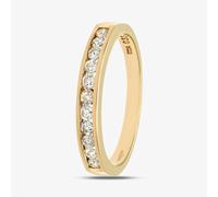 9ct Yellow Gold 0.50ct Diamond Channel Set Half Eternity Ring PR03626Y O