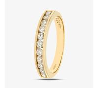 9ct Yellow Gold 0.50ct Diamond Channel Set Half Eternity Ring PR03633Y O