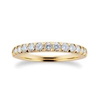 9ct Yellow Gold 0.50cttw Diamond Claw Set Eternity Ring - Ring Size J