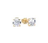 9ct Yellow Gold 1.00cttw Brilliant Cut Lab Grown Diamond Solitaire Stud Earrings