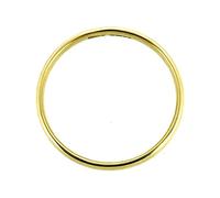 9ct Yellow Gold 2mm x 1mm Oval Court Wedding Ring (M 1/2)