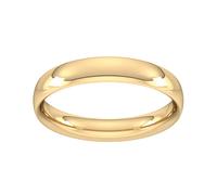 9ct Yellow Gold 4mm Traditional Court Extra Heavy Wedding Ring - Ring Size I