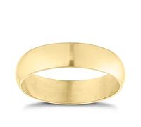 9ct Yellow Gold 5mm Extra Heavyweight D Shape Ring