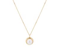 9ct Yellow Gold 6.5-7mm Pearl Rub Over Pendant