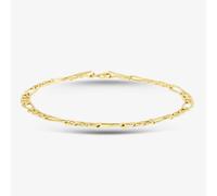 9ct Yellow Gold 7.5 Inch Figaro Chain Bracelet HF080-7.5
