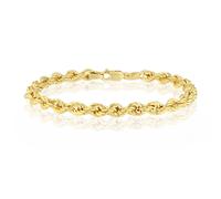 9ct Yellow Gold 7" Rope Chain Bracelet
