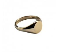 9ct Yellow Gold 9.6 x 7.1mm Plain Small Oval Signet Rings UK Hallmarked Approx 3.4g Size P