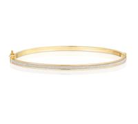 9ct Yellow Gold Channel Set Sparkle Bangle