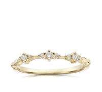 9ct Yellow Gold Claw Set Trio Eternity 0.14ct Diamond Ring